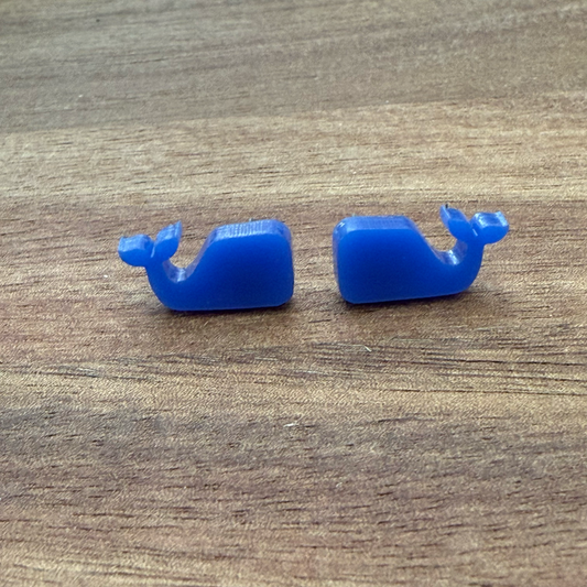 Acrylic Whale Stud Earrings