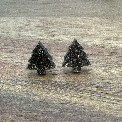 Acrylic Tree Stud Earrings