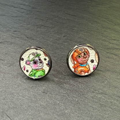 Paw Patrol Circle Stud Earrings