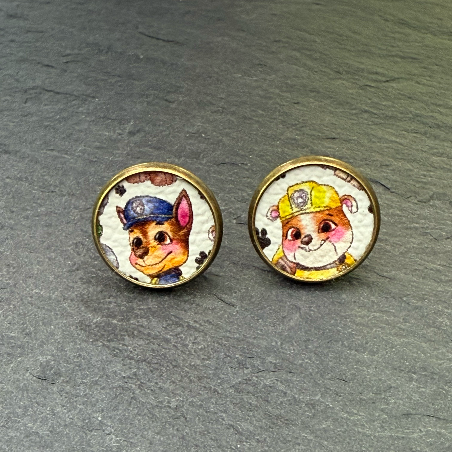 Paw Patrol Circle Stud Earrings