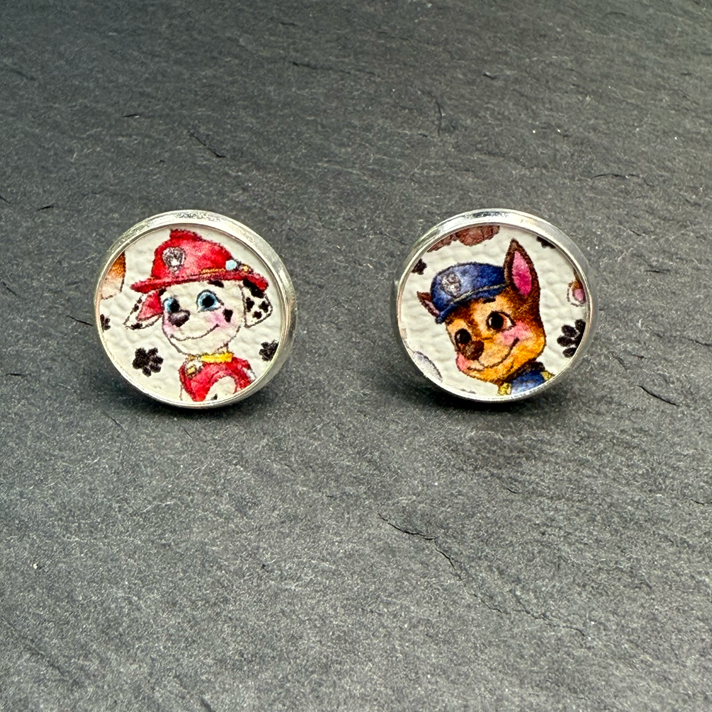 Paw Patrol Circle Stud Earrings
