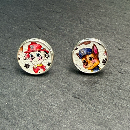 Paw Patrol Circle Stud Earrings