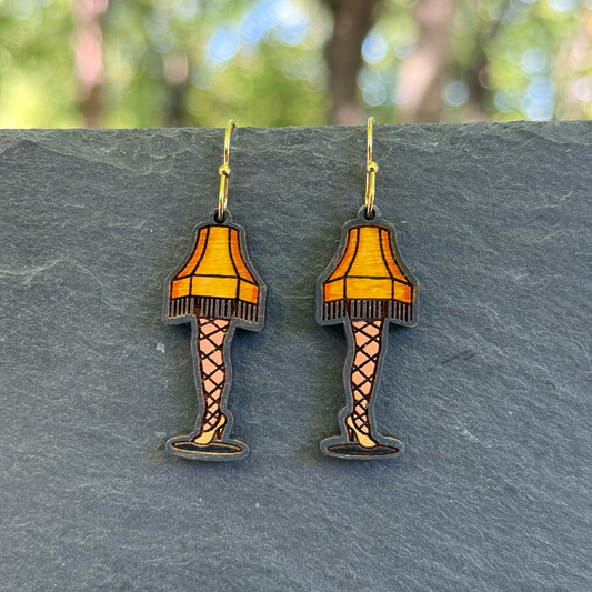 Leg Lamp Drop Dangle Earrings