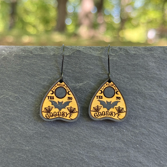 Ouija Planchette Drop Dangle Earrings