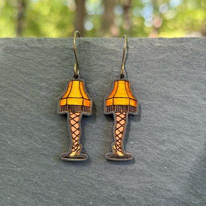 Leg Lamp Drop Dangle Earrings