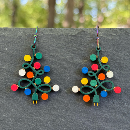 Christmas Light Tangles Drop Dangle Earrings