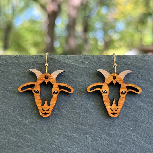 Goat Head (cutout) Drop Dangle Earrings