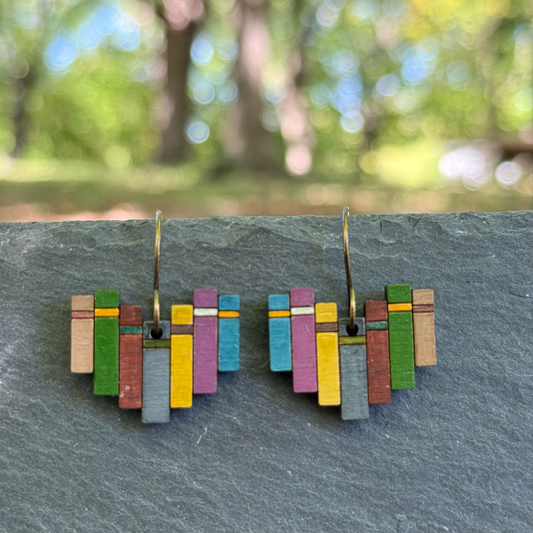 Heart of Books Drop Dangle Earrings