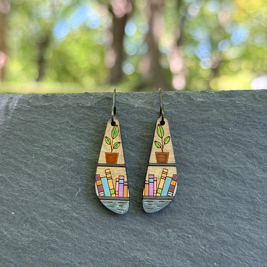 Book Petal Drop Dangle Earrings