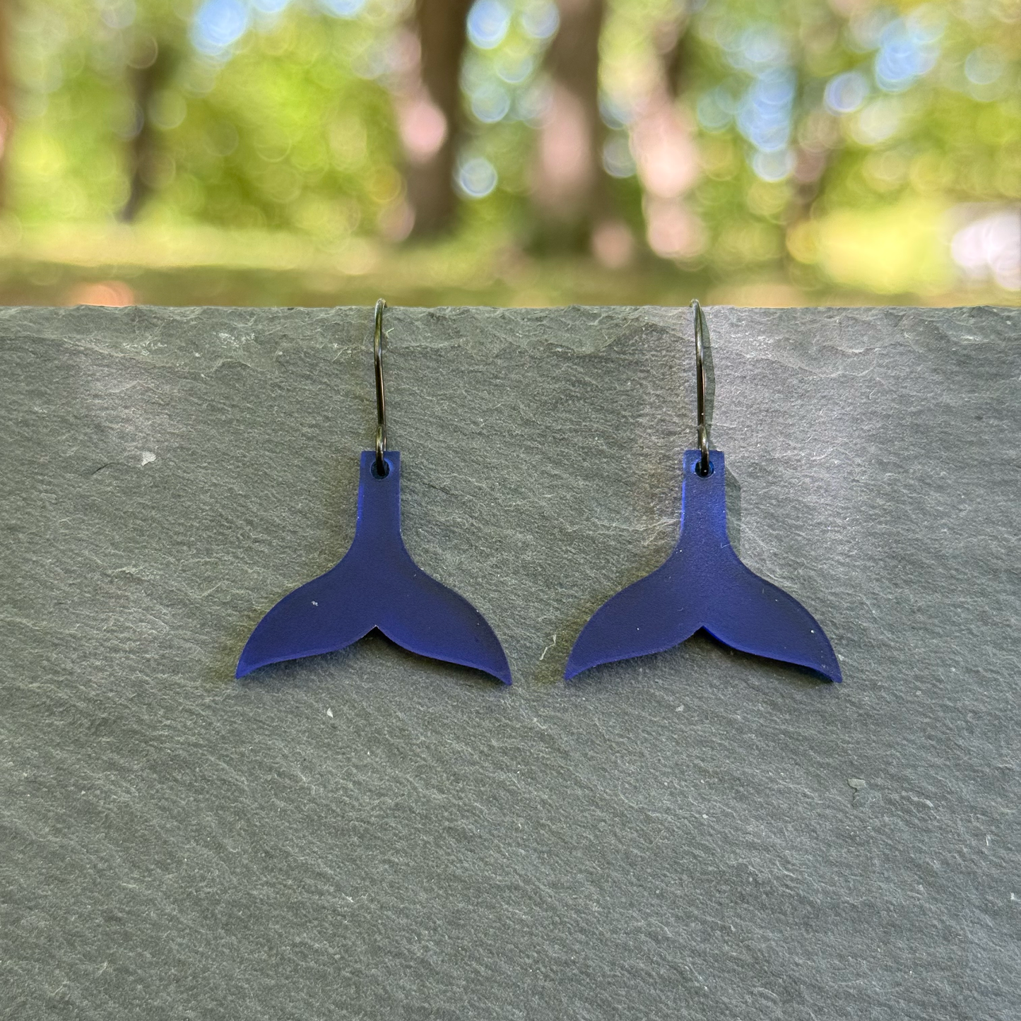 Whale Tail Acrylic Drop Dangle Earrings