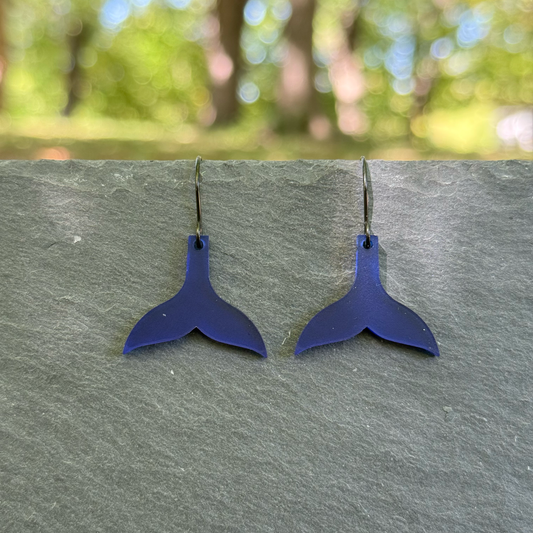 Whale Tail Acrylic Drop Dangle Earrings