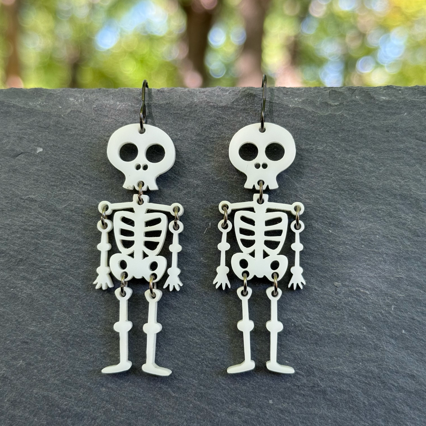 Skeleton Acrylic Drop Dangle Earrings