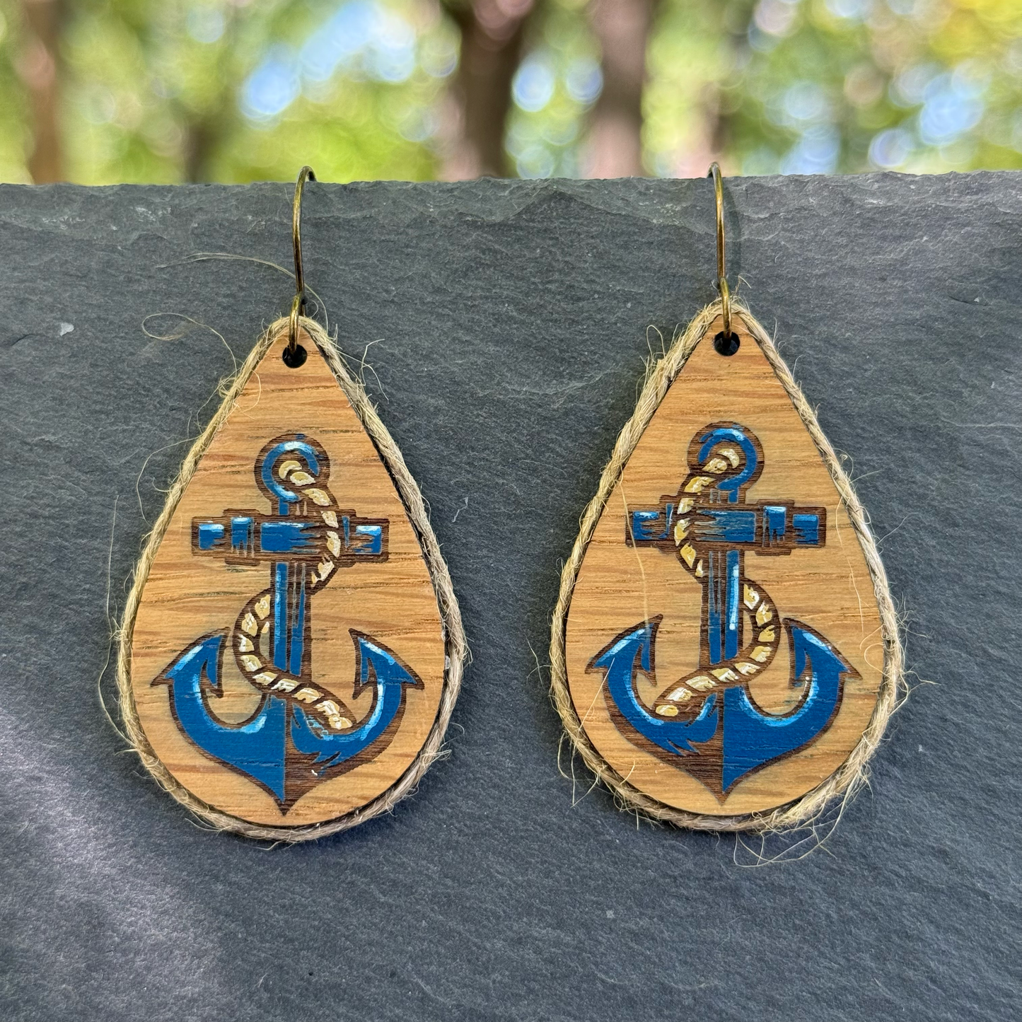 Anchor Drop Dangle Earrings