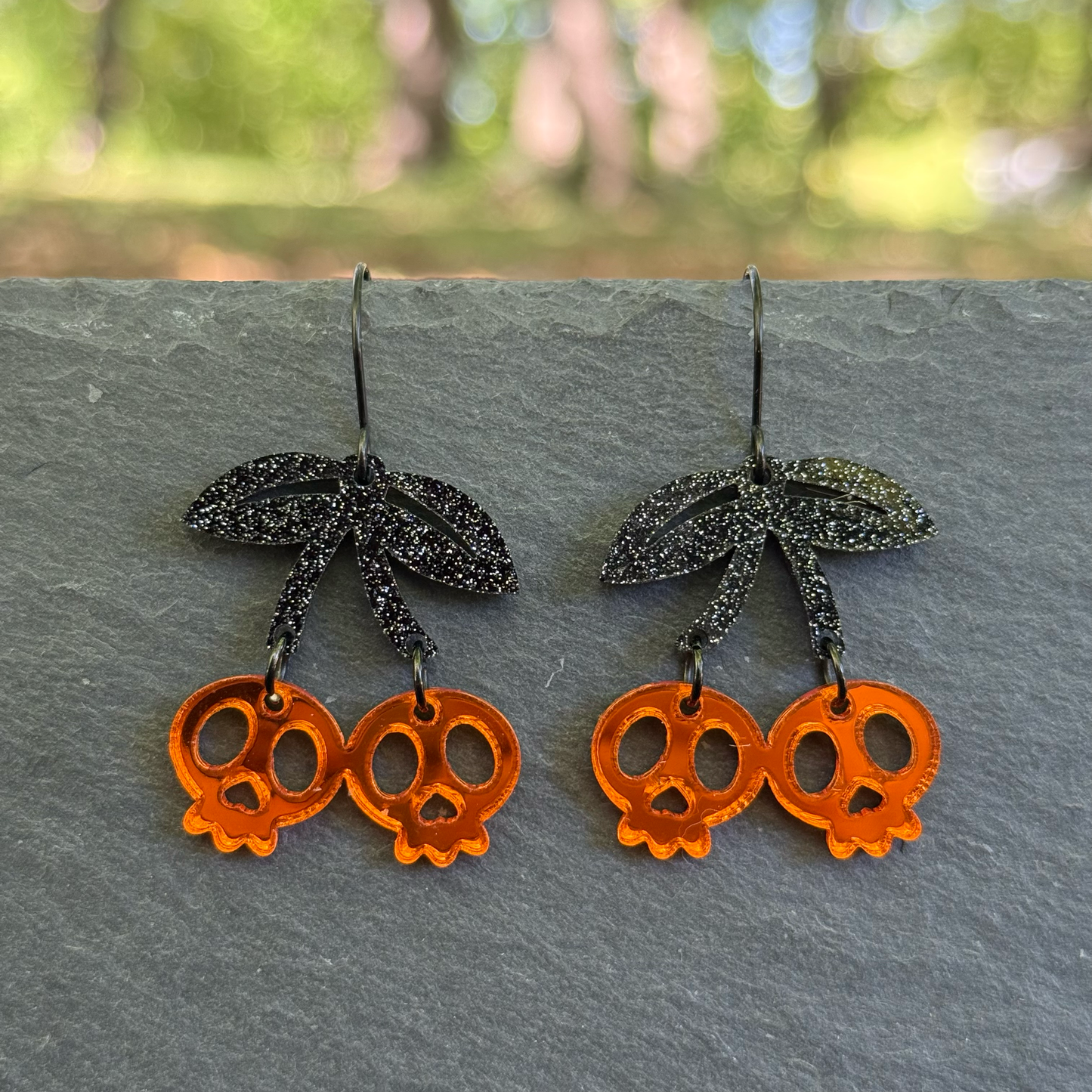 Pair of Skellies Acrylic Drop Dangle Earrings