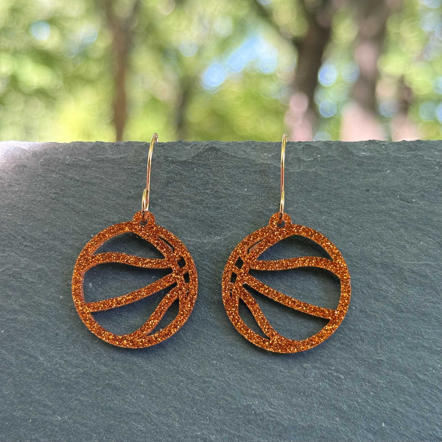 Acrylic Basketball Drop Dangle Earrings