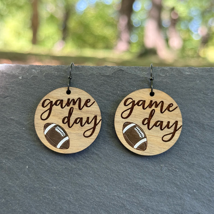 Football Game Day Drop Dangle Earrings