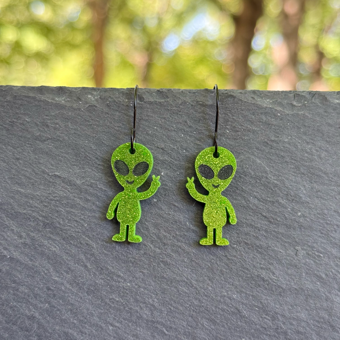 Alien Acrylic Drop Dangle Earrings