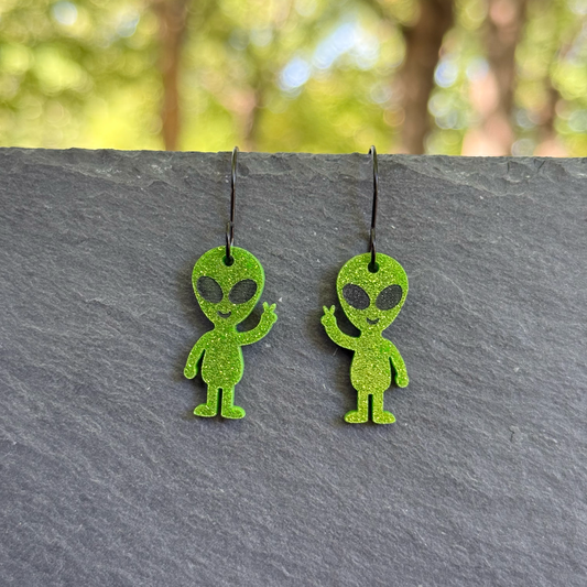Alien Acrylic Drop Dangle Earrings