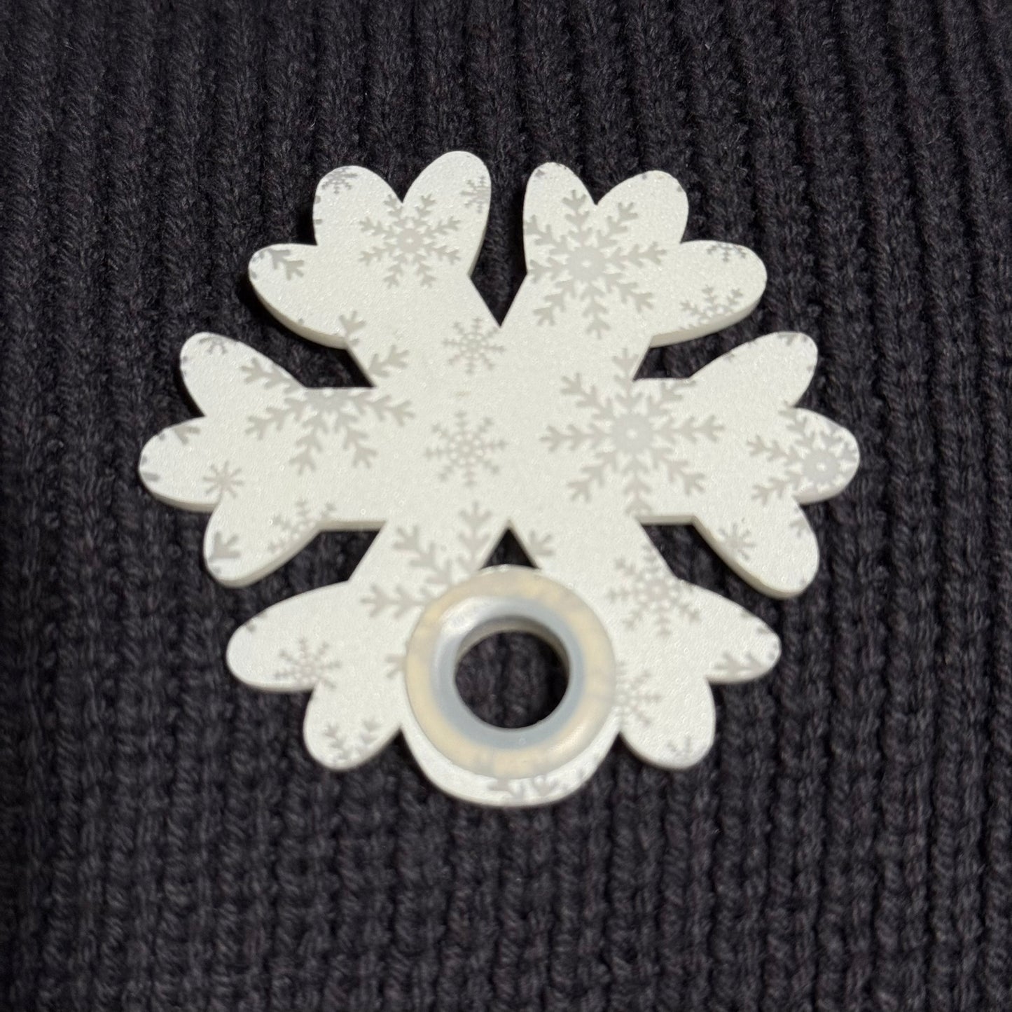 White Snowflake Straw Topper