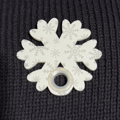 White Snowflake Straw Topper