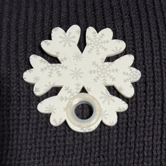 White Snowflake Straw Topper