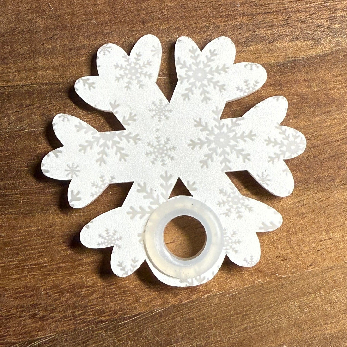 White Snowflake Straw Topper