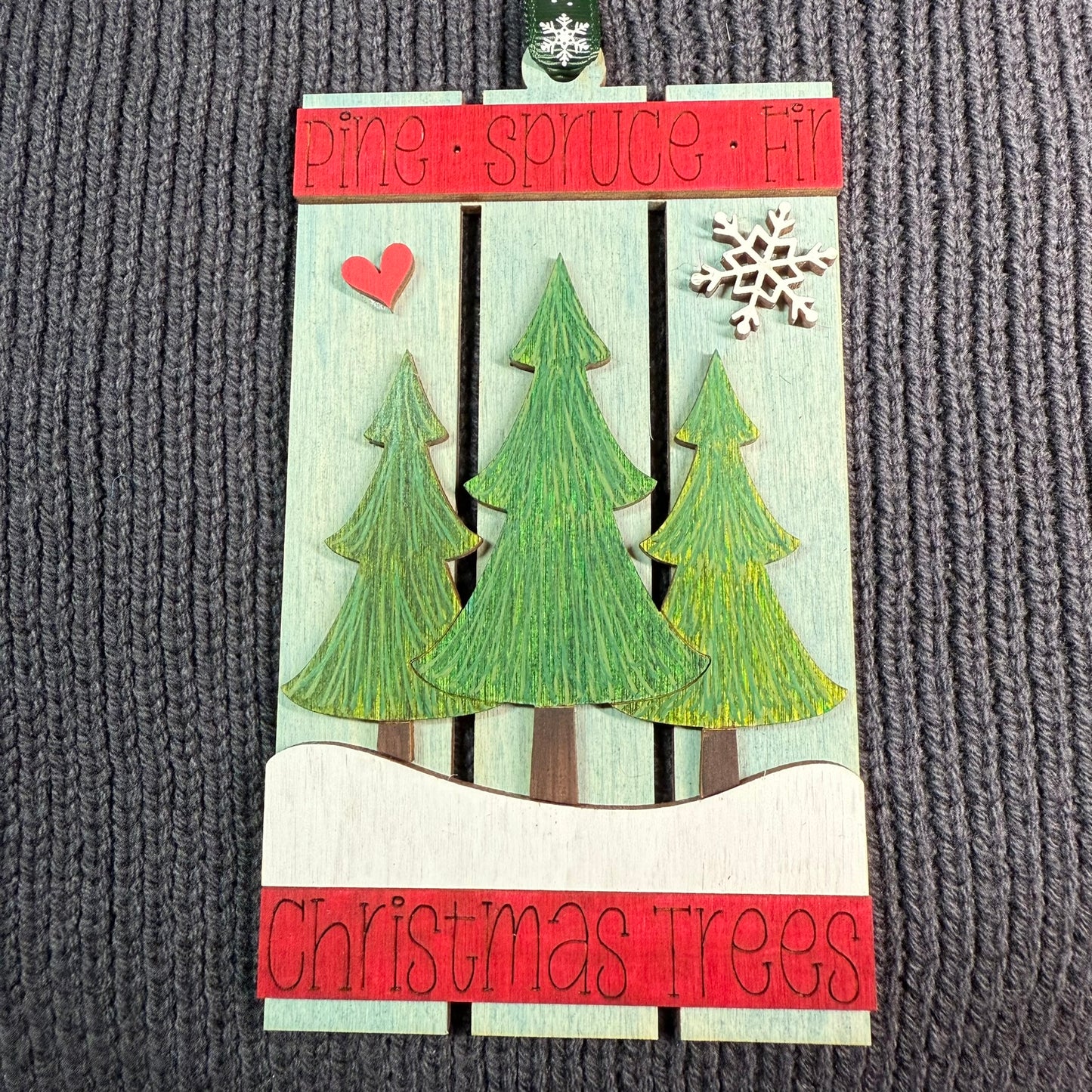 Trio of Trees Pallet Layered Wood Ornament