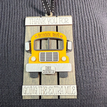 Bus Pallet Layered Wood Ornament