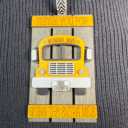 Bus Pallet Layered Wood Ornament