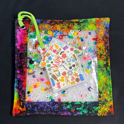 Paint Splatter on Black Adult Themed iSpy Bag