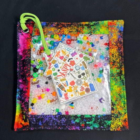 Paint Splatter on Black Adult Themed iSpy Bag