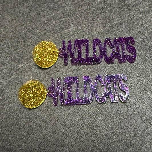 Wildcats Stud Dangle Earrings