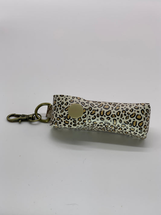 Tan Leopard Lippie Keychain