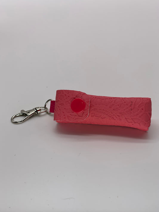 Bright Coral Butterlace Lippie Keychain