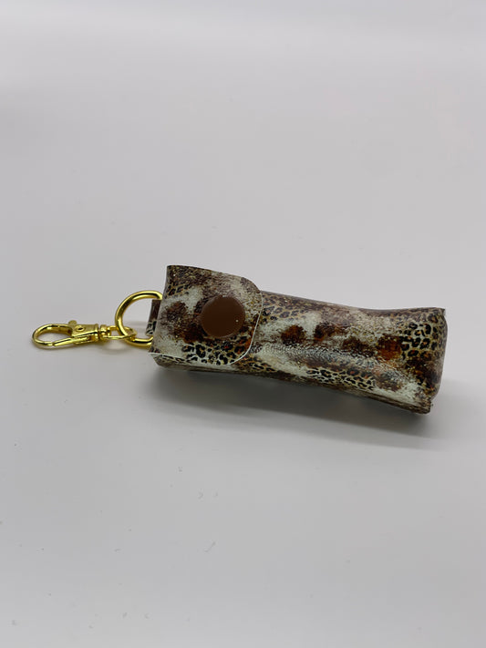 Leopard Brushstroke Lippie Keychain