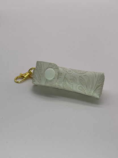 Ivory Embossed Lippie Keychain