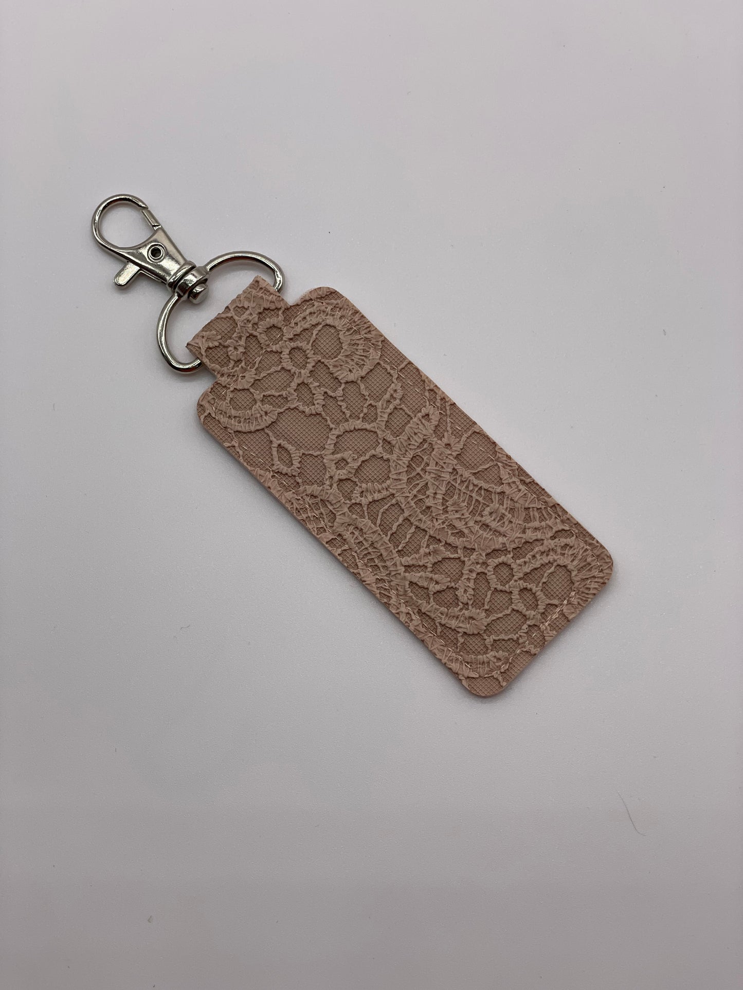 Dusty Peach Butterlace Flat Lippie Keychain