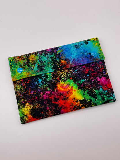 Paint Splatter on Black Kindle Sleeve