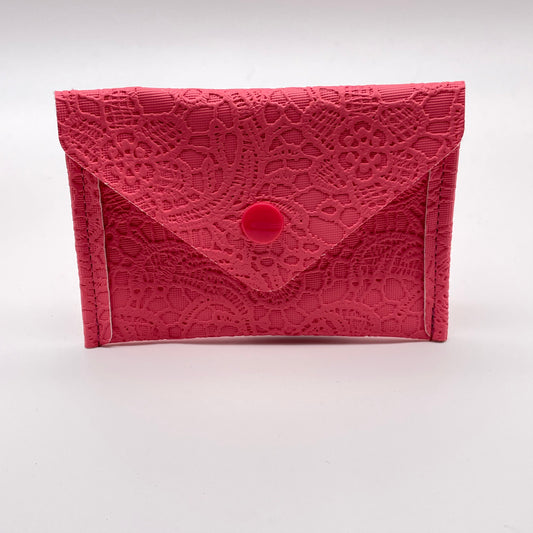 Bright Coral Butterlace Card Wallet