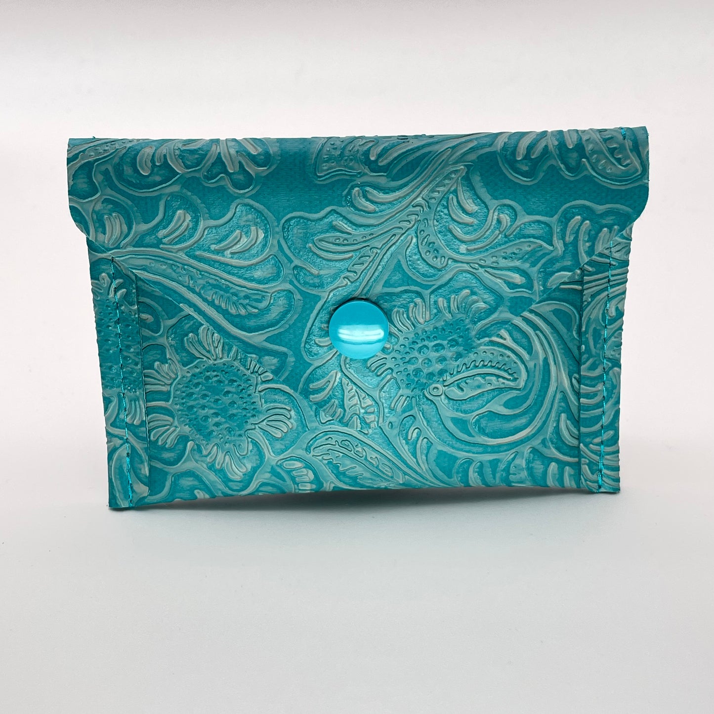 Turquoise Embossed Card Wallet