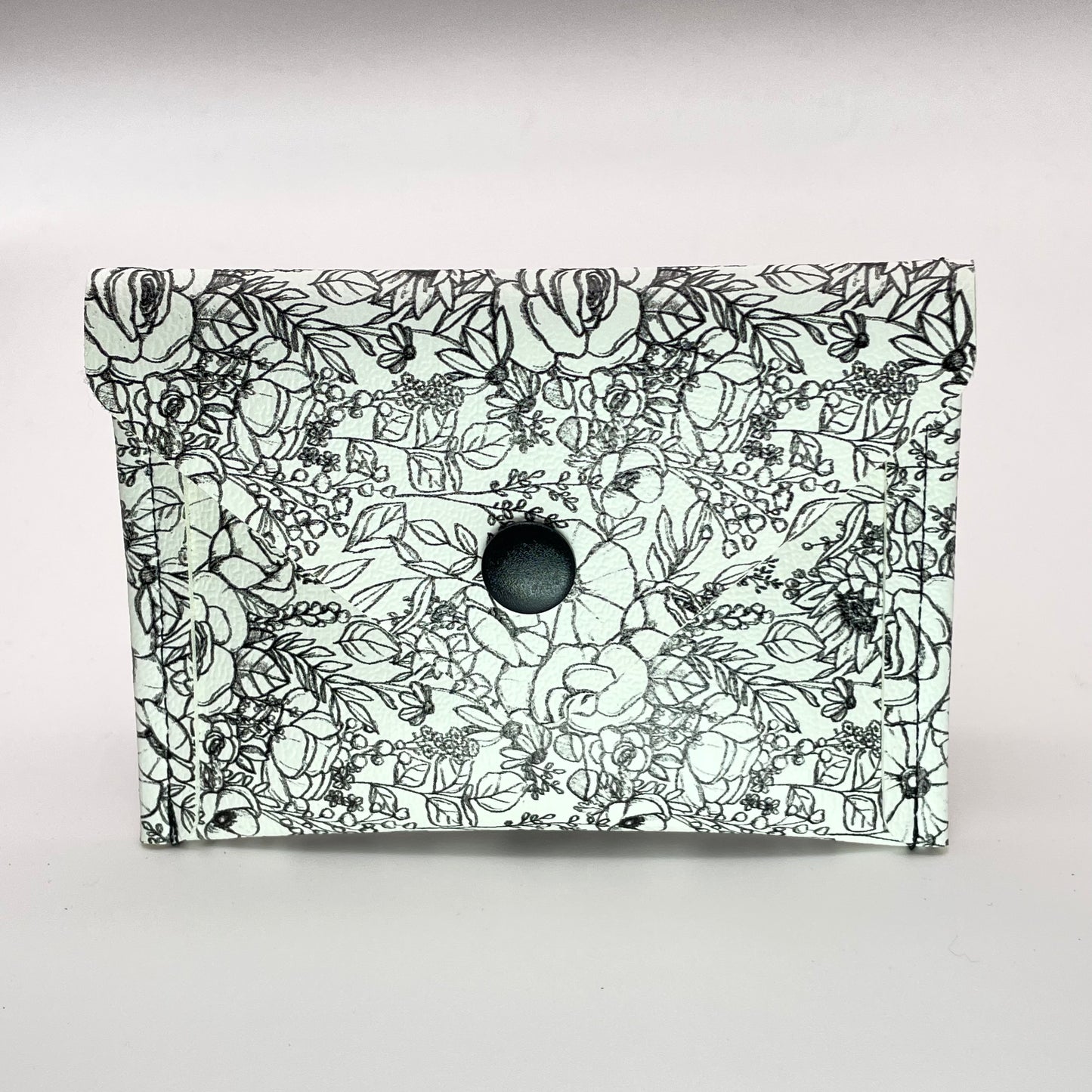 Inked Floral Card Wallet