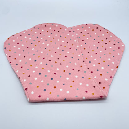 Mauve Pink Polka Dots Burp Cloth