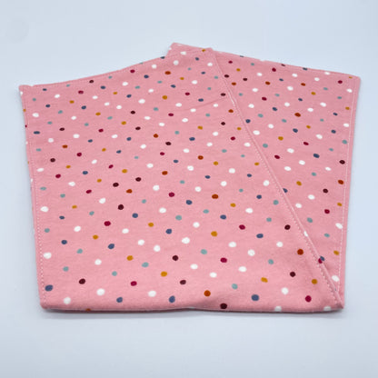 Mauve Pink Polka Dots Burp Cloth