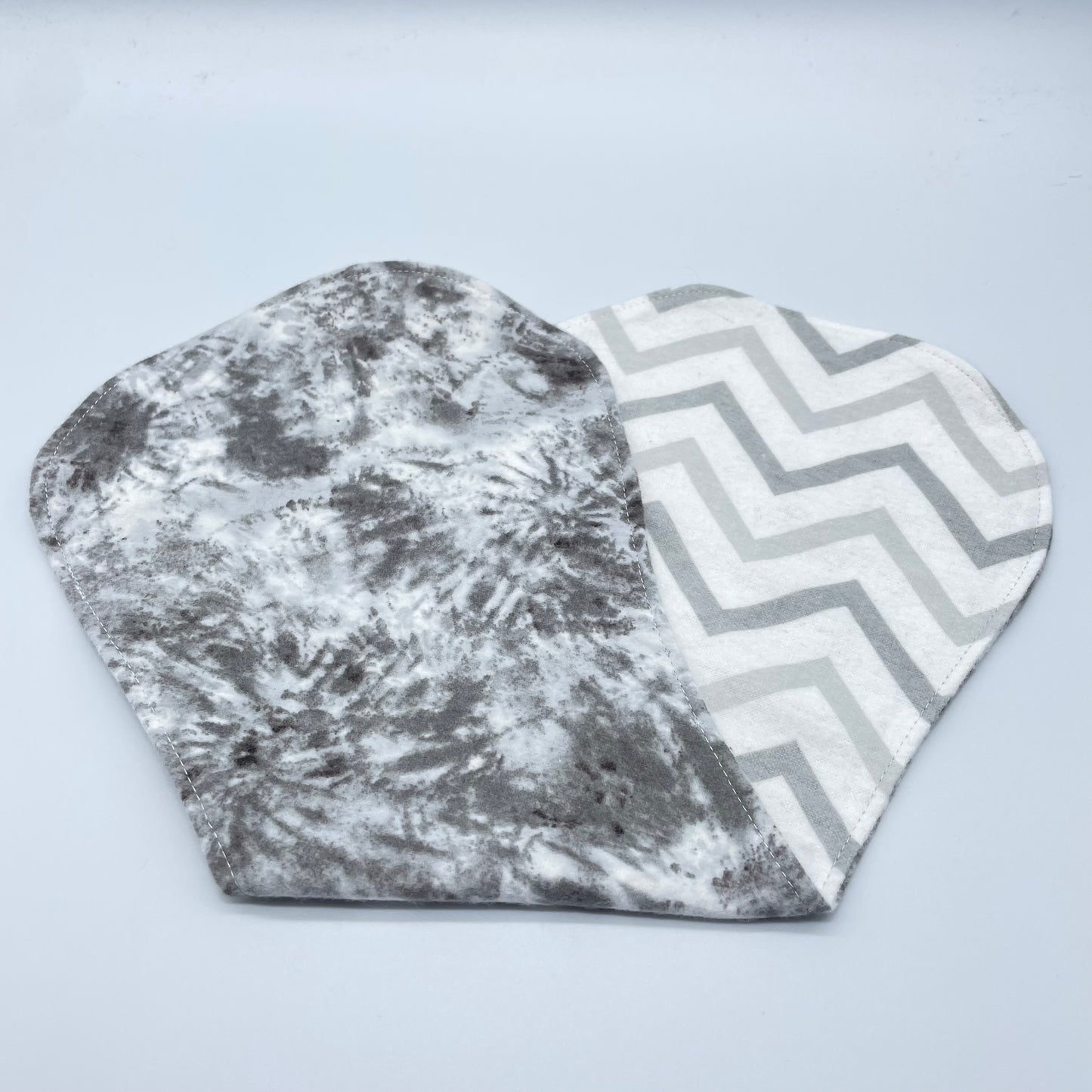 Gray Chevron + Gray Tie Dye Burp Cloth