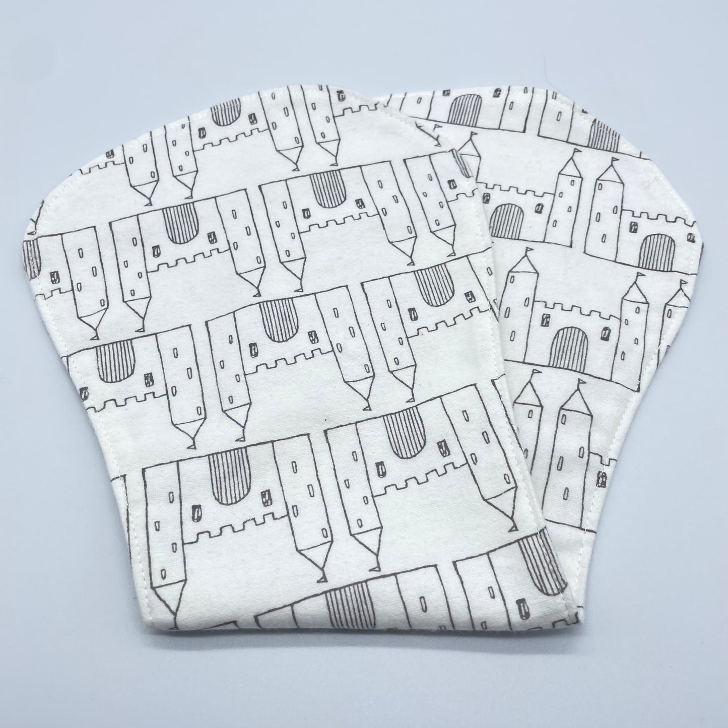 Sketched Castles Burp Cloth