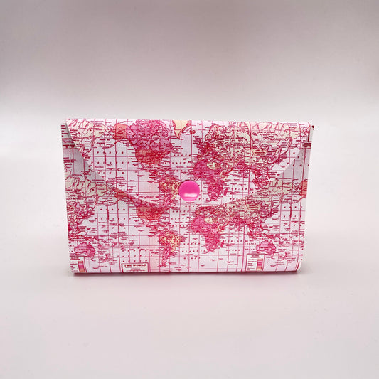 Pink Map Passport Cover