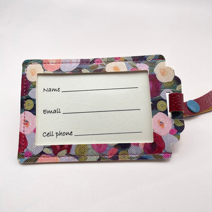 Textured Blooms Luggage Tag