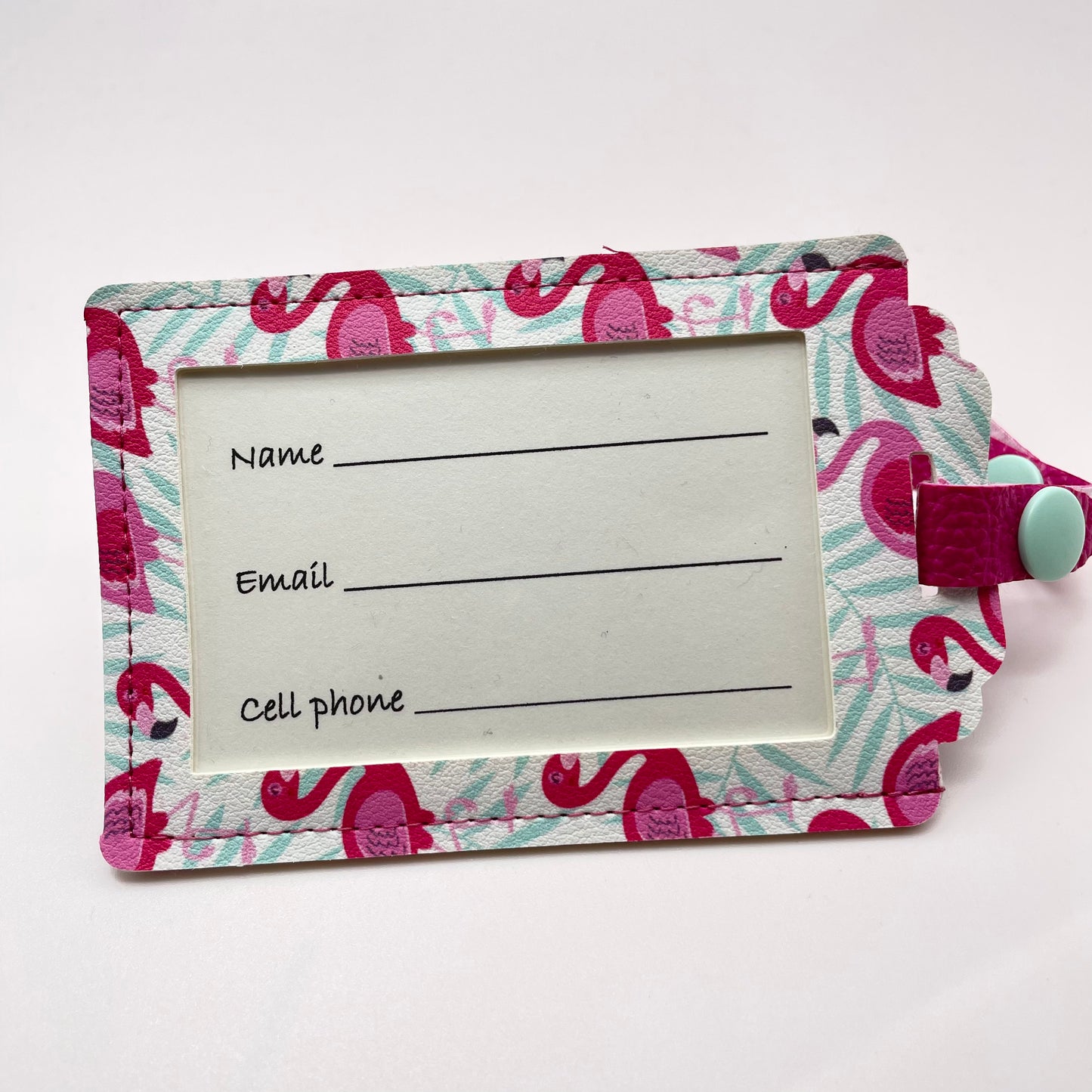 Flamingos & Ferns Luggage Tag