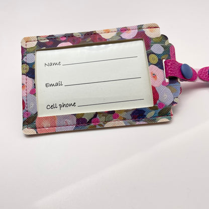 Textured Blooms Luggage Tag