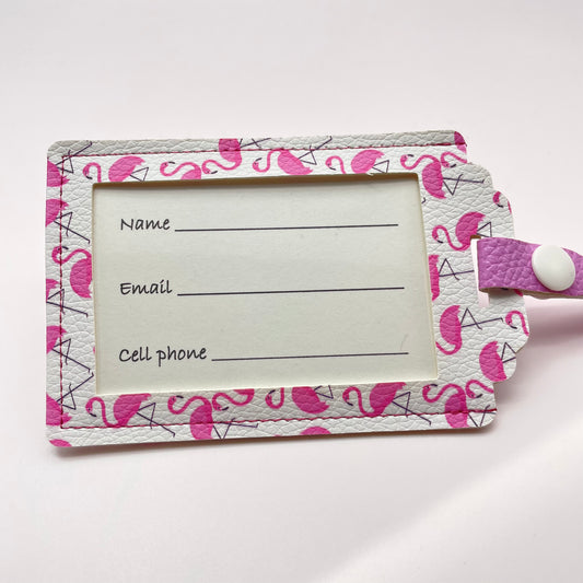 Flamingo Flock Luggage Tag